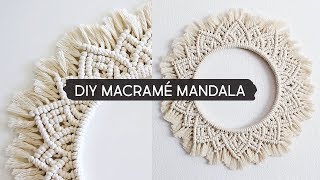 DIY Macramé Mandala Wall Hanging [upl. by Henriette719]