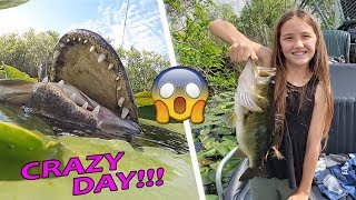 Bass Fishing Alligators and Airboat Sliding in The Everglades Great Family Adventure [upl. by Ailimaj630]