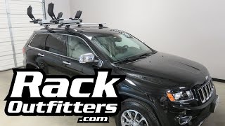 Thule 898 Hullavator Pro on Jeep Grand Cherokee Thule AeroBlade Roof Rack [upl. by Eedrahc]