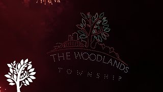 The Woodlands 50th Anniversary Drone amp Fireworks Show [upl. by Placidia]