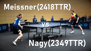 🏓Beste Rückhand der Liga  Meissner2418TTR vs Nagy2349TTR  2Bundesliga [upl. by Hgeilyak847]