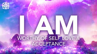 I AM Affirmations for Sleep Worthy of Self Love amp Acceptance Meditation [upl. by Leiad363]