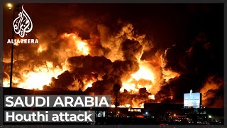 Saudi Aramco’s Jeddah oil depot hit by Houthi attack [upl. by Esinert]