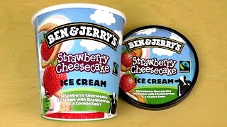 BenampJerrys Strawberry Cheesecake Ice Cream with Cookie Swirl [upl. by Annua]