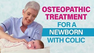 Osteopath gives NEWBORN baby 3 weeks old a COLIC amp REFLUX treatment [upl. by Eanore362]