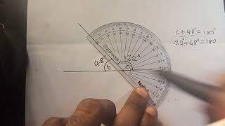 Measuring various angles using a protractor [upl. by Odnumyer]