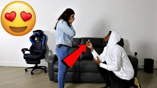 MARRIAGE PROPOSAL PRANK ON GIRLFRIEND SHE WANTS TO BREAK UP OMG [upl. by Alma188]