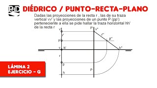 Pag 02G  Punto Recta Plano  Ejercicios de Sistema Diédrico SDOPRPL2 [upl. by Etnoled13]