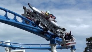 Tranan SampS Free Fly Roller Coaster POV Skara Sommerland Sweden [upl. by Aynam]