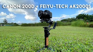 FeiyuTech AK2000S  Canon 200D Stabilization Test Impressive but One issue though [upl. by Hsihsa]