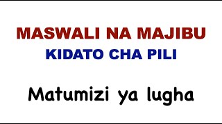 maswali na majibu  maswali na majibu matumizi ya lugha  ufahamu  kidato cha pili [upl. by Linden957]