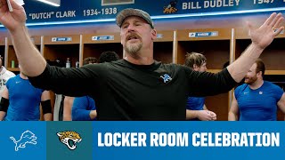 Lions vs Jaguars postgame locker room celebration [upl. by Eikcor]