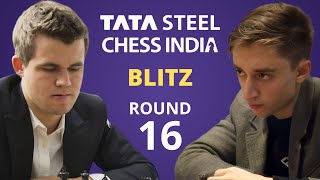 Magnus Carlsen vs Daniil Dubov  Tata Steel India Blitz 2024  Round 16 [upl. by Halil]