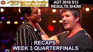 RECAPS QUARTERFINALS Week 3 Simon Cowell Cries About Michael Ketterer Americas Got Talent 2018 AGT [upl. by Arfihs957]