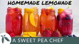 Homemade Lemonade  4 Easy Lemonade Recipes  A Sweet Pea Chef [upl. by Waddington]