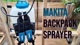 Makita Cordless BackPack Sprayer Review [upl. by Neillij]