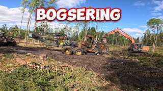 Bogsering av skördaren efter branden [upl. by Feola568]