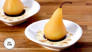 Professional Baker Teaches You How To Make POACHED PEARS [upl. by Niliac]