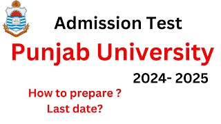 Punjab university entry test preparation 2024 PU admission test 2024 [upl. by Sulihpoeht474]