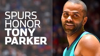 Spurs Pay Tribute to Hornets Guard TONY PARKER [upl. by Boehmer]