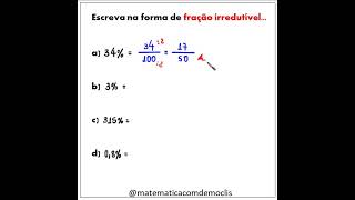 FRAÇÃO IRREDUTÍVEL  Como aprender a fazer  Inscrevase no nosso canal e deixe seu like [upl. by Lanni]