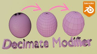 Blender Tutorial How Decimate Unsubdivide Modifier work [upl. by Inaluahek]