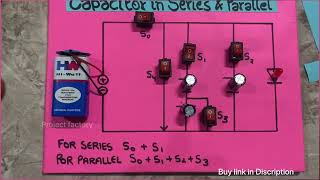 Capacitor in series and parallel working model physics class 12 working explained [upl. by Slorac]