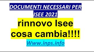 DOCUMENTI NECESSARI PER ISEE 2021 [upl. by Samp385]