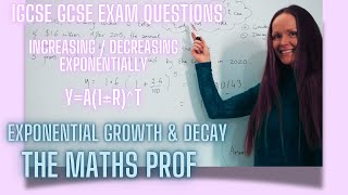 The Maths Prof Exponential Growth amp Decay IGCSE GCSE Exam Questions [upl. by Felt]