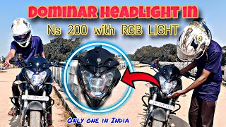 Crazy modifications in Ns 200😍 l headlight change l only one in India 🖤 [upl. by Missak318]