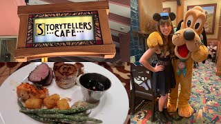 Disneyland Character Dining  Storytellers Cafe Brunch Review [upl. by Niak]