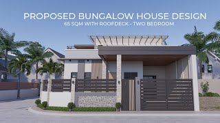 Bungalow House with Roof Deck 2BR 65 Sqm [upl. by Loggia419]