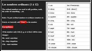 Les nombres ordinaux 1 à 12 [upl. by Greenfield99]