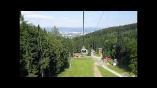 Mit der Seilbahn auf den Jeschken Ještěd [upl. by Aicitan]