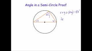 Angle in a Semi Circle Proof [upl. by Meras]