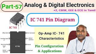 Op Amp IC 741 Pin Details Basic Characteristics and Applications in tamil [upl. by Esille570]