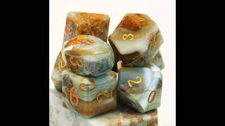 Hedron Rockworks  BC Ocean Picture Stone Dice Set [upl. by Gerlac]