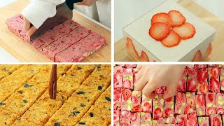 Satisfying Relaxing Video🍩🍪🎂🍰Relaxing Cooking Sounds  Strawberry Nougat Recipe No Oven Required [upl. by Yelnats211]