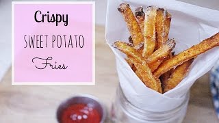 Crispy Oven Baked Sweet Potato Fries  MoreSaltPlease [upl. by Hetty888]