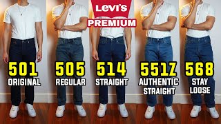 COMPLETE Guide To Levis Straight Fit Jeans 501 505 514 551Z 568 [upl. by Madeline]