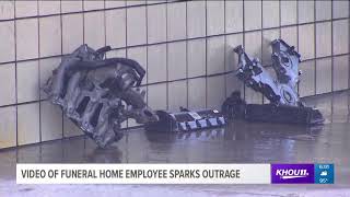 Video of funeral home employee sparks outrage [upl. by Moriyama905]