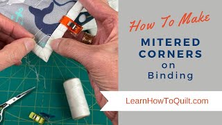 How to Make a Mitered Corner with Binding [upl. by Klepac]