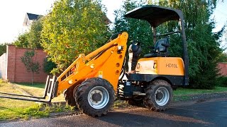 Cheap and powerful mini loader Hysoon HD10L full review [upl. by Harty]