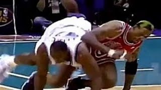 【NBA】ロッドマンVSマローン！激しすぎるマッチアップ！【1ON1】Dennis Rodman vs Karl Malone【Intense】 [upl. by Esilehc]