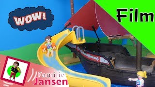 Playmobil Film quotDie Mega Piratenrutschequot Familie Jansen  Kinderfilm  Kinderserie [upl. by Zuckerman]