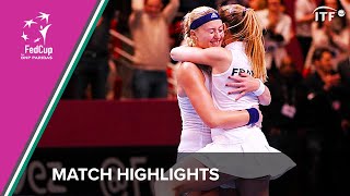 CornetMladenovic France vs BacsinszkyBencic Switzerland  Fed Cup Highlights  ITF [upl. by Adran345]