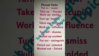 Phrasal Verbs for grade First 2024 Important Topic for grade First exam 2024englishlanguage [upl. by Denis]