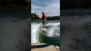 Nauticurl wake shaper on Nautique 210 Super Sport  wakesurf Costa Rica [upl. by Nordin]