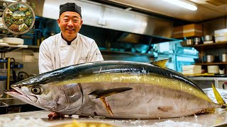 Explore Japanese cuisine How to make Yellowtail into the most luxurious sashimi by Japanese chefs [upl. by Nivrae]