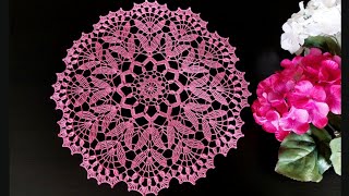 Crochet Doily Step by Step Instructions doily tablemat crochetworldcreations [upl. by Tyrone]